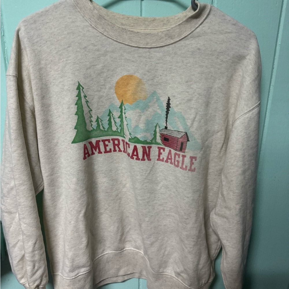 American Eagle Outfitters Gray Boxy Hoodie